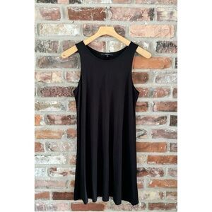 Quince Black Jersey Knit Sleeveless Mini Dress, M